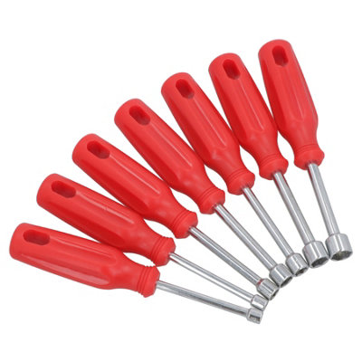 B&Q -  Nut Driver Spinner Screwdriver Tool Set Imperial / Af / Sae Sizes 3/16" To 1/2" 7Pc