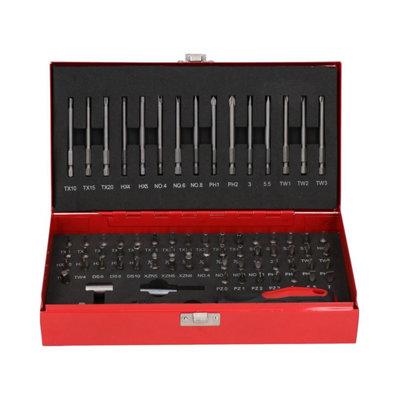 AB Tools Screwdriver Bit Tool Set Hex Spline Star Pozi Phillips Torx Short And Deep 75Pc from B&Q