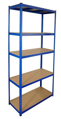 B&Q -  Steel Shelving Racking Unit With 5 Shelves Garage Shelf Storage Unit 2.2M X 1.2M