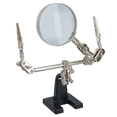AB Tools Third Helping Hands Free Magnifier Magnifying Glass Clamp Soldering Iron from B&Q
