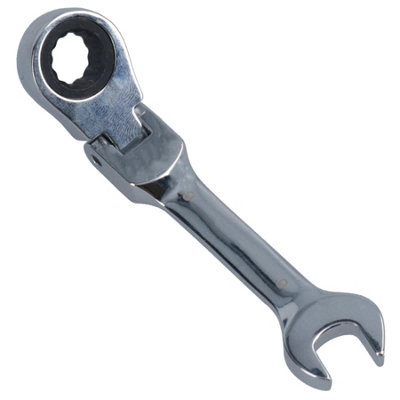 AB Tools 9mm Stubby Flexi Ratchet Combination Spanner Metric Wrench 72 Teeth Spn14 from B&Q