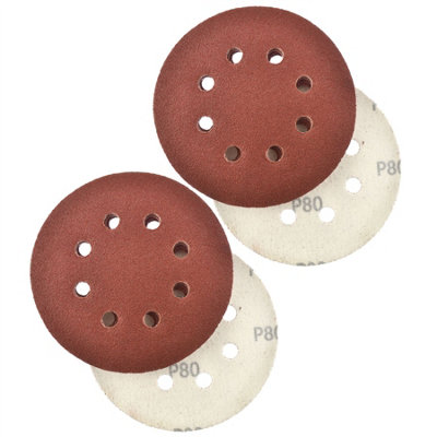 AB Tools Hook/loop Sanding Abrasive Discs Orbital Da Palm Sander 125mm 80 Grit 20 Pk from B&Q