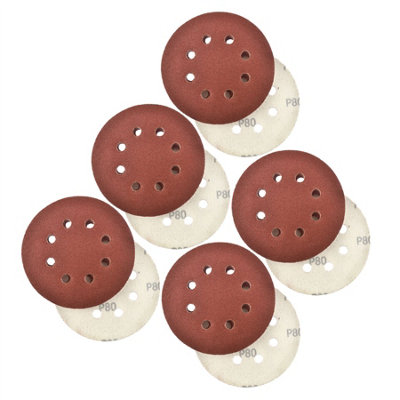 AB Tools Hook/loop Sanding Abrasive Discs Orbital Da Palm Sander 125mm 80 Grit 50 Pk from B&Q