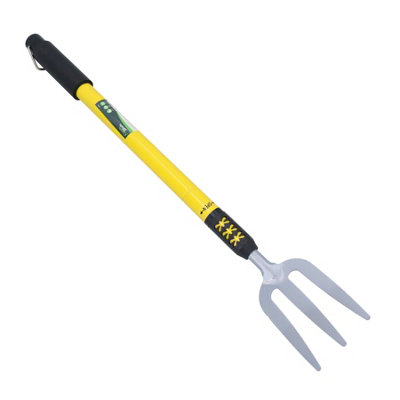 AB Tools Telescopic Extendable Garden Fork Weeder Weeding 3 Pronged 25In To 37In from B&Q