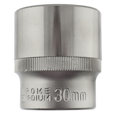 AB Tools 30mm 1/2In Dr Socket Super Lock Metric Shallow Crv Knurl Grip 6 Point from B&Q