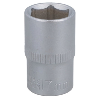 AB Tools 17mm 1/2" Dr Socket Super Lock Metric Shallow Crv Knurl Grip 6 Point from B&Q