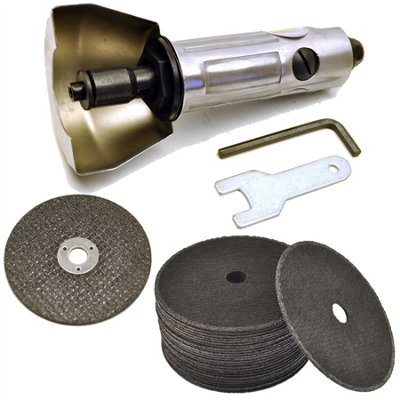 AB Tools 3" Air Cut Off Tool Cut-Off Tool Grinder Cutoff 25Pk Cutting Grinding Discs 75mm from B&Q