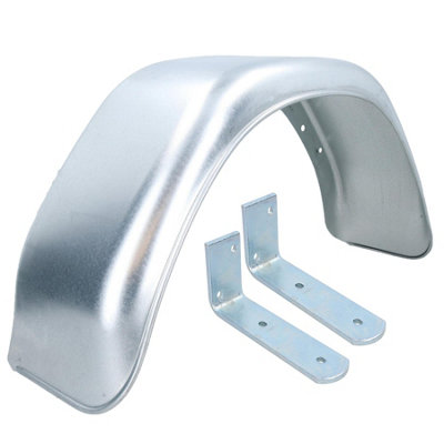 AB Tools 13" Metal Mudguards Fender (Single) Flush Fit & 2 Small Brackets from B&Q