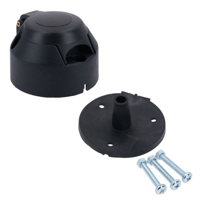 B&Q -  Tow Bar Electrics 7 Pin 12V N Type Plastic Socket Trailer Lights & Gasket Seal