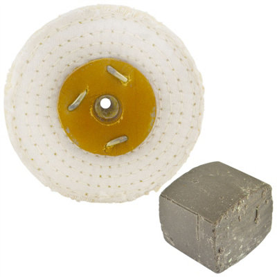 AB Tools Coarse Sisal Fast Cut Buffing Polishing Mop 4" X 2" 4 Row With Compound 250G from B&Q
