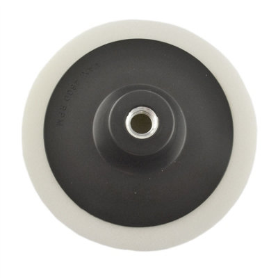 B&Q -  Polishing Mop Sponge Buffing 150mm M14 Thread Hard Wheel Polisher Cleaning