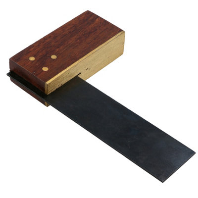 AB Tools Mini Hardwood Tri Try Square Carpenters Joiner Woodwork 100mm Model Maker from B&Q