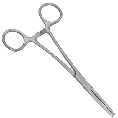 AB Tools Straight Forceps 150mm 6" Stainless Steel Lockable Locking Forceps from B&Q