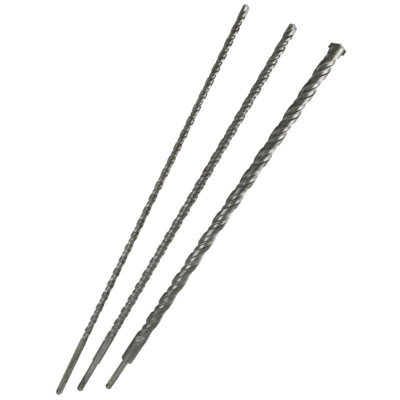 AB Tools Long Sds Plus Drills 600mm Masonry Drills 12mm16mm & 24mm from B&Q