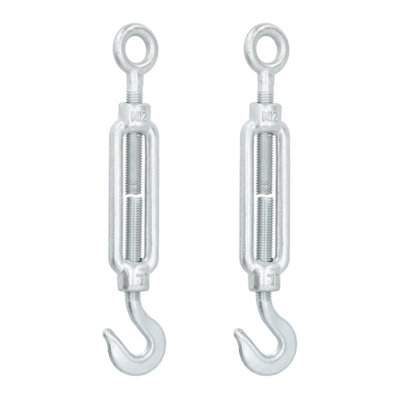 AB Tools Straining Screw / Turnbuckle Hook To Eye 2 Pack Galvanised Rigging M12 Dk63 from B&Q
