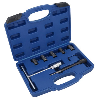 B&Q -  7Pc Diesel Injector Seat Cutter / Cleaner Set Decarbonise Carbon Clean At863