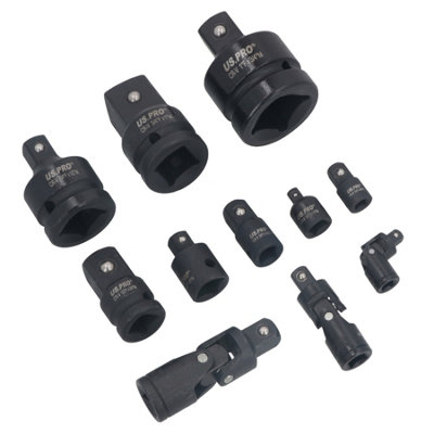 AB Tools Impact Socket Adaptor Step Up Reducer And Universal Joint Set 11Pc Bergen At881 from B&Q