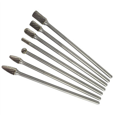 AB Tools 7Pc Extra Long Tungsten Carbide Burr Files Remover Removal Hole Enlarger Set from B&Q