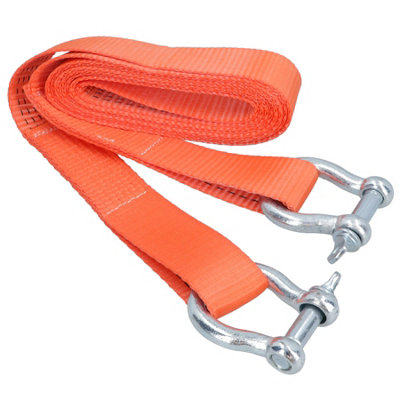 AB Tools Tow Rope / Towing Road Recovery Strap With Two Shackles 4 Metre 3 Ton Sm007 from B&Q