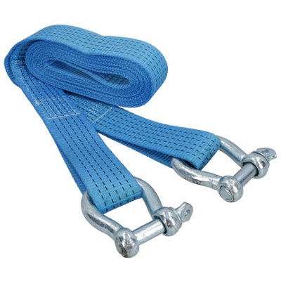 AB Tools Tow Rope / Towing Road Recovery Strap With Two Shackles 4 Metre 5 Ton Sm008 from B&Q