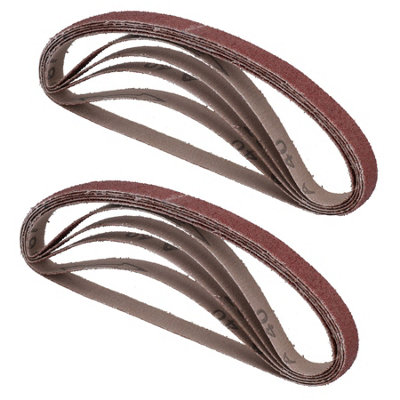 B&Q -  Belt Power Finger File Sander Abrasive Sanding Belts 330mm X 10mm 80 Grit 10 Pk