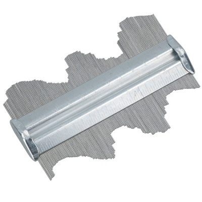 AB Tools 125mm 5" Metal Contour Profile Gauge Ruler Tiling Laminate Tiles from B&Q