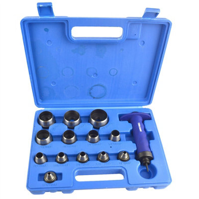 B&Q -  14Pc Hollow Punch Set Hole Punch Tool LeatherPlasticFoamFibre