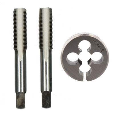 AB Tools M12 X 1mm Metric Tap And Die Tungsten Steel Taper And Plug from B&Q