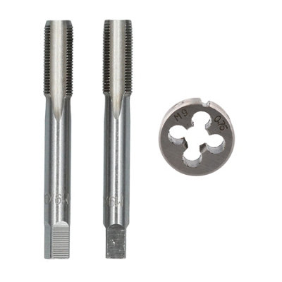 AB Tools M9 X 0.75mm Metric Tap And Die Tungsten Steel Taper And Plug from B&Q