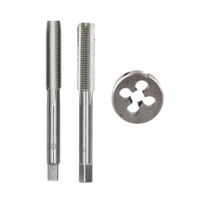 AB Tools M8 X 1mm Metric Tap And Die Tungsten Steel Taper And Plug from B&Q