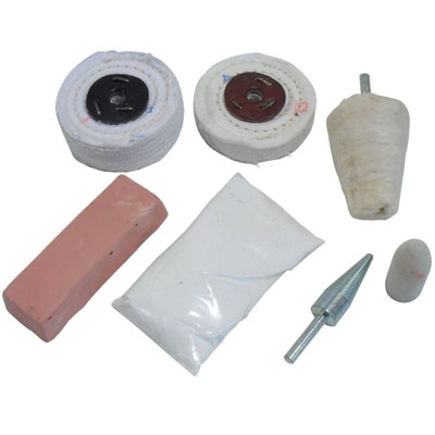 AB Tools Alloy Wheel Polishing Kit 8Pc Aluminium Wheel Polishing Mops / Kit Pol07 from B&Q