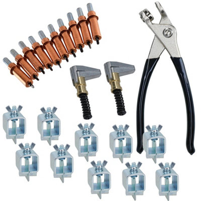 AB Tools Intergrips Weld Clamps Sheet Metal Fasteners 10Pk With Cleco Temporary Rivets from B&Q