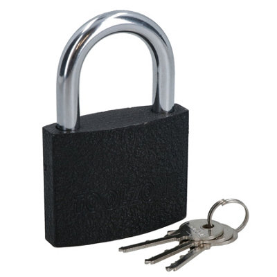 AB Tools 75mm Iron Padlock With Hardened Shackle Padlocks Shed Gate Lock