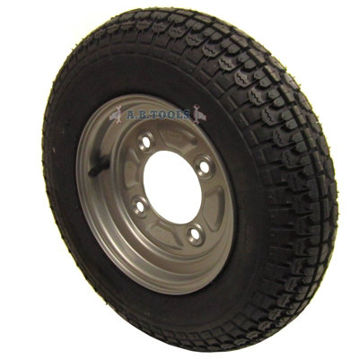 AB Tools Trailer Wheel & Tyre 3.50-8  With 115mm Pcd For ErdeDaxara 4 Ply Trsp12 from B&Q