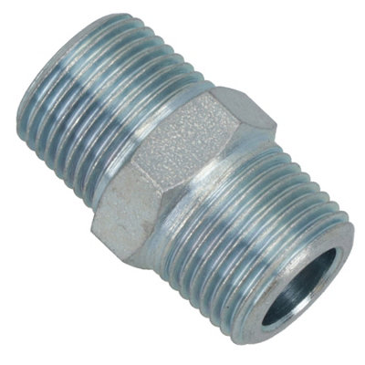 Ab Tools 3/8" Bsp Male To Male Air Line Hose Compressor Fitting Connector Union Ft048