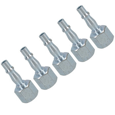 AB Tools Air Line Hose Compressor Fitting Connector Quick Release 3/8 Female 5Pk Ft002 from B&Q
