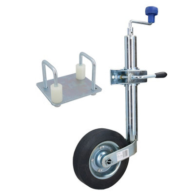 AB Tools 42mm Jockey Wheel With Clamp Mount For Erde Daxara Steel Wheel from B&Q