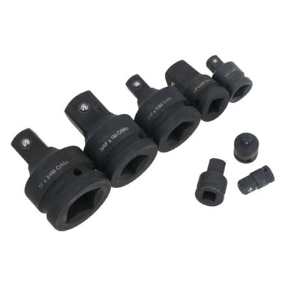 AB Tools 8Pc Impacted Impact Socket Adapter Adaptor Reducer Step Up Converter Set from B&Q