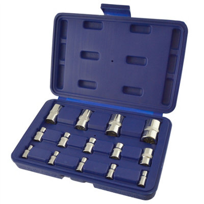 AB Tools Female Torx Star E Sockets Shallow E4E24 Mixed Drive 14Pc Kit from B&Q