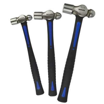 AB Tools Hammer Set Ball Pein With Rubberised Fibreglass Handles 8Oz / 16Oz / 32Oz At204 from B&Q