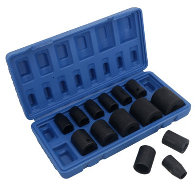 AB Tools 1/2" Drive Metric mm Shallow Impact Sockets 10mm32mm 14Pc Set from B&Q
