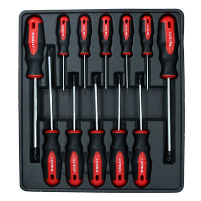 Torx / Star Screwdriver Set 12Pc T6T45 With Cushioned Grip By Ab Tools from B&Q