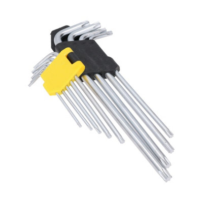 AB Tools Torx /  Tamperproof Allen Key Set Extra Long 9Pc T10T50 By Bergen At800 from B&Q