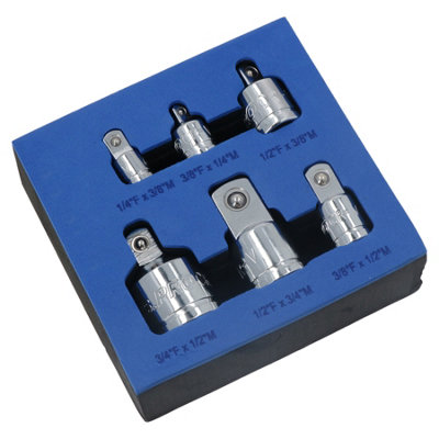 Ab Tools 6Pc Socket Reducer Adapter Adaptor Step Up Step Down Socket Converter Set