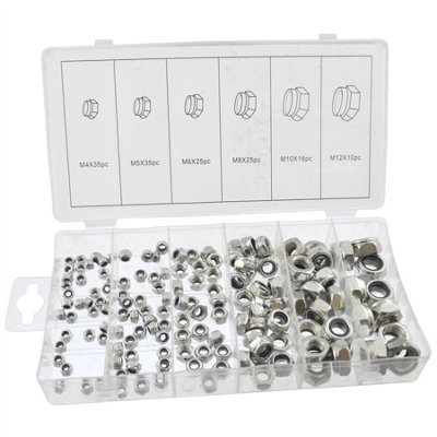 AB Tools Locknut / Nyloc Nut Assortment Set Metric 146 Piece Ast30 from B&Q