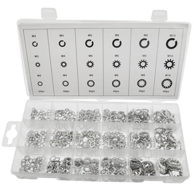 AB Tools Locking Washers Shake Proof (Star) Washers 720Pc Ast10