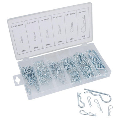 AB Tools R Clips Hair Pin Hitch Cotter Assortment Kit 150Pc Ast07 from B&Q