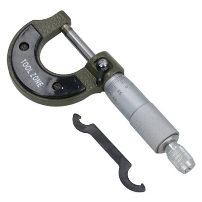 B&Q -  Micrometer 025mm External Engineers Micro Analogue Measure Gauge