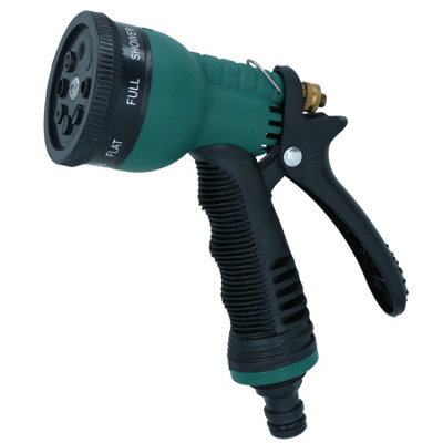 AB Tools Hose Pipe Watering Spray Gun / Nozzle 6 Function Rubber Non-Slip Grip Gar51 from B&Q