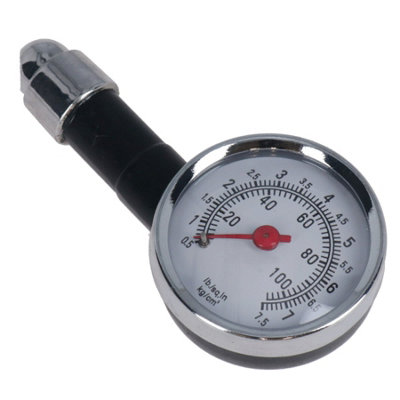 AB Tools Tyre Wheel Pressure Dial Gauge 10100Psi Measure Bike / Car Te018 from B&Q